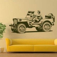Vojenské auto - samolepka